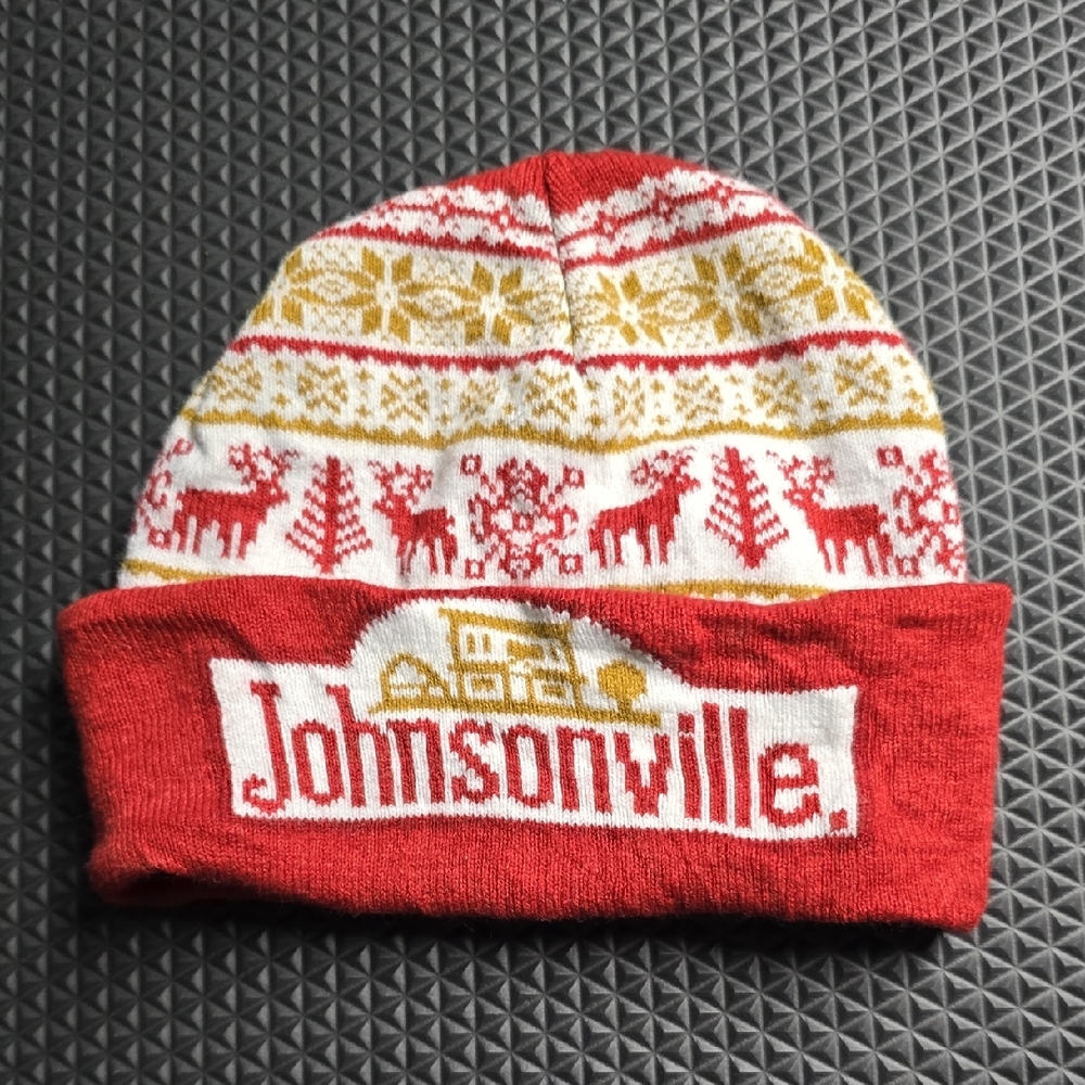 Red and Gold Kids Winter Beanie